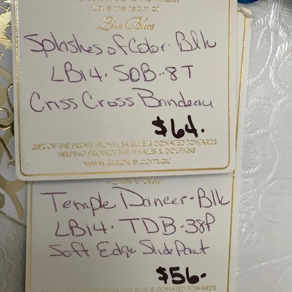 Lisa Blue Splash of Color top/TEMPLE DANCER bikini bottom - Black (#35) - Picture 10 of 16